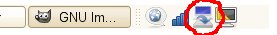 Image of crazy status icon in notification area
